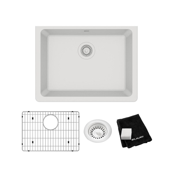 SINK, UnderMount Mount, 0 Hole, White